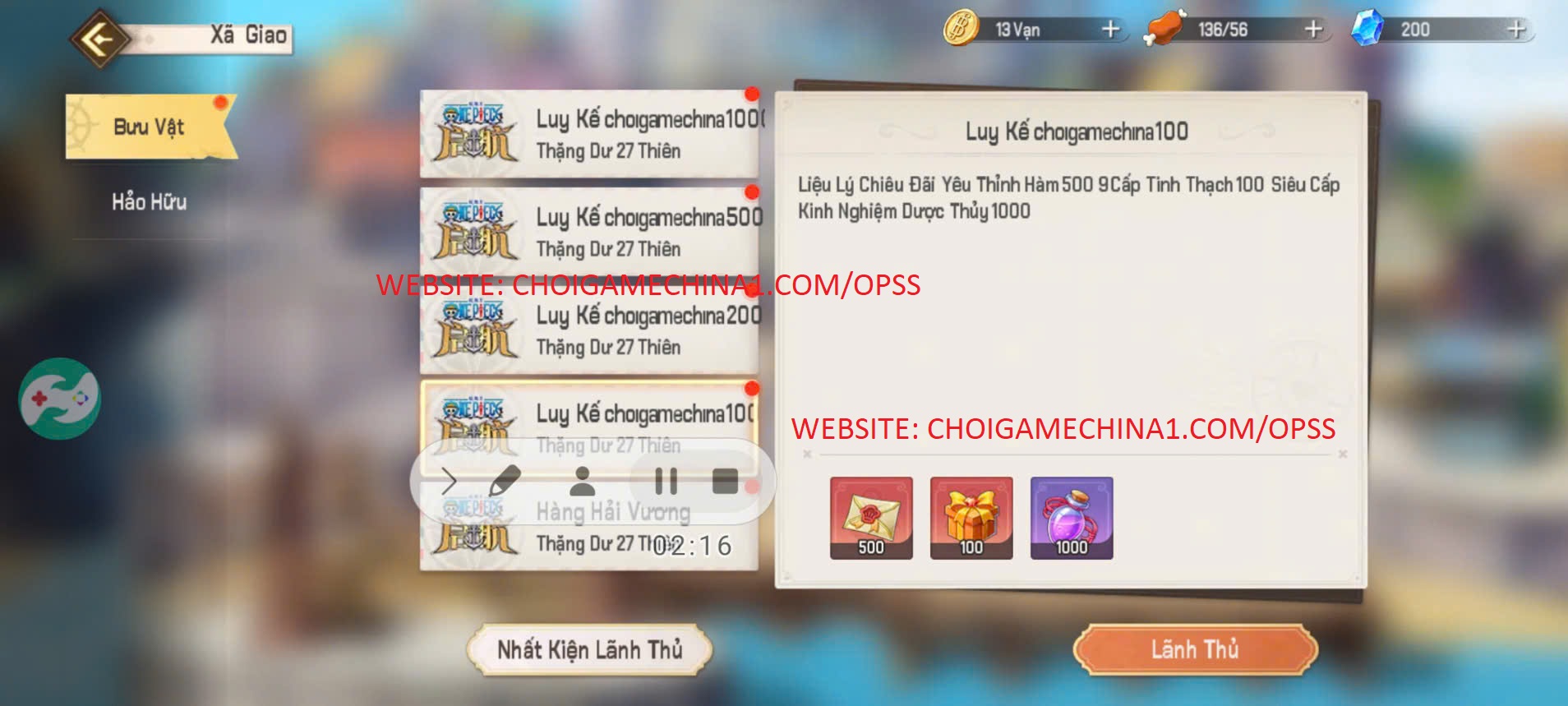 tong 100
