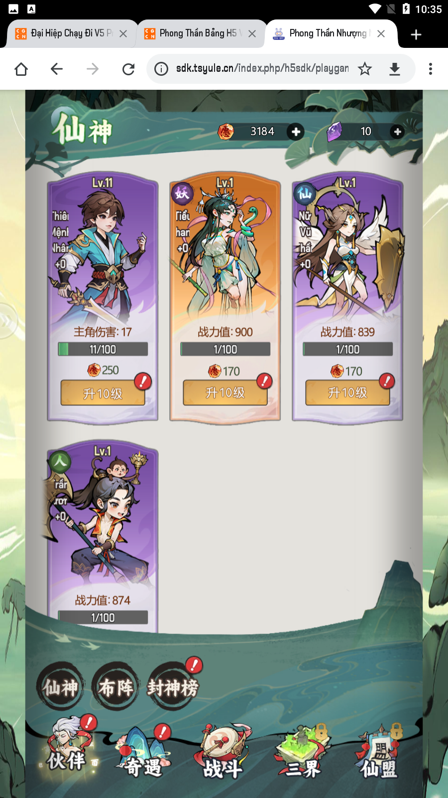 Phong Thần Bảng H5 Việt Hoá