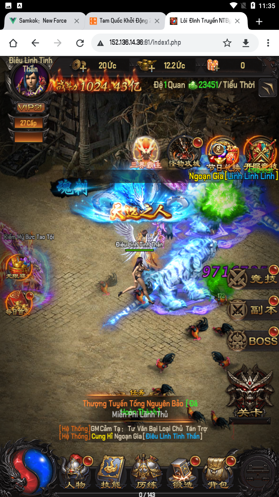 Lôi Đình Chi Nộ H5 Private phiên bản vô hạn